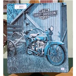 HARLEY DAVIDSON MOTORCYCLES TIN SIGN EMBOSSED