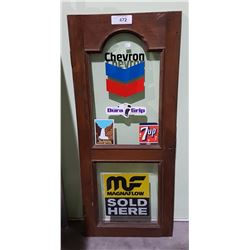 VINTAGE WINDOW W/DECALS