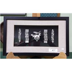SHADOW BOX OF PEWTER DESIGNS