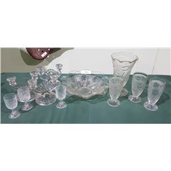11 PCS IRIS & HERRINGBONE GLASS