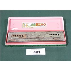 VINTAGE HOHNER THE ECHO HARP HARMONICA IN ORIGINAL BOX