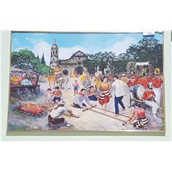 FRAMED SIGNED OIL ON BOARD