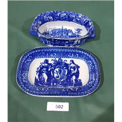 2 PCS VINTAGE VICTORIA WARE IRONSTONE SERVING PIECES