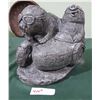 Image 1 : HIGHLY DETAILED CONCRETE WHIMSICAL PIGS ON A MOTORCYCLE STATUE