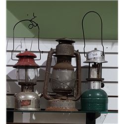 3 VINTAGE LANTERNS