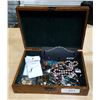 Image 1 : ESTATE JEWELRY BOX W/CONTENTS
