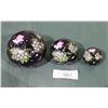 Image 1 : SET OF 3 HAND PAINTED LACQUER NESTING VANITY BOXES