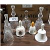 Image 1 : COLLECTION OF 8 CRYSTAL & CHINA BELLS