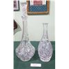 Image 1 : 2 PINWHEEL CRYSTAL DECANTERS