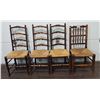 Image 1 : 4 ANTIQUE RUSH SEAT CHAIRS