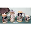 Image 1 : 4 VINTAGE WEST GERMANY BEER STEINS