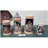 Image 2 : 4 VINTAGE WEST GERMANY BEER STEINS