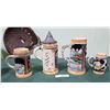Image 3 : 4 VINTAGE WEST GERMANY BEER STEINS