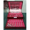 Image 1 : APPROX 57 PC SET SILVERPLATE FLATWARE IN CANTEEN