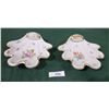 Image 1 : PAIR HUNGARIAN HAND PAINTED PORCELAIN SHELL DISHES