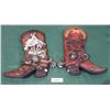 Image 1 : 2 COWBOY BOOT WALL PLAQUES