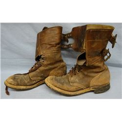 WW II U. S. Army paratrooper boots and Private’s uniform