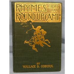 Coburn, Wallace D., Rhymes of A Roundup Camp, 1899, 1st, illus. by C.M. Russell, loose spine