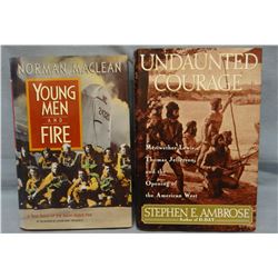 Ambrose, Stephen, Undaunted Courage, 1996, 1st, signed, dj, fine and MacLean, Norman, Young Men & Fi