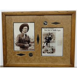 Casey Tibbs (Bronc rider) photo memorabilia, framed