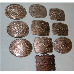(10) Hesston National Finals Rodeo buckles, assorted years