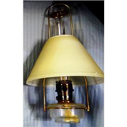 Aladdin #23 hanging oil lamp, milk glass shade