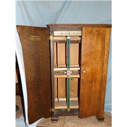 Pooley music record cabinet, ¼ sawn oak, 36” h x 21” w
