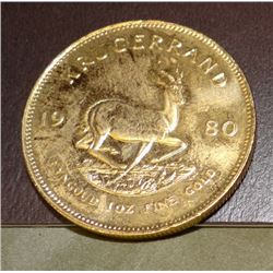 1980 Krugerrand, 1 oz. fine gold