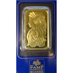 1 oz. gold bar, Pamp Suisse Lady Fortuna Veriscan (assayed)