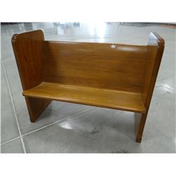 Oak church pew, 46” w