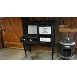 Coleman Pressure Range, kerosene, white enamel, 52”h x 42” w