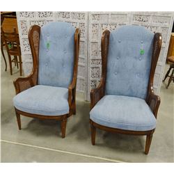Two matching sitting chairs, blue