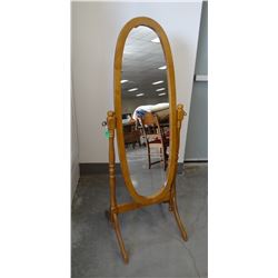 Standing bedroom mirror, mirror is 43" tall, in stand 59" tall