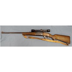 Savage Model 99E, .308 win, s#D403346, with Bushnell 4x32 scoop, tooled leather sling