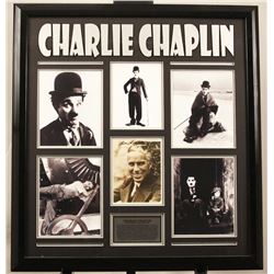 Charlie Chaplin Autographed Photo Collage