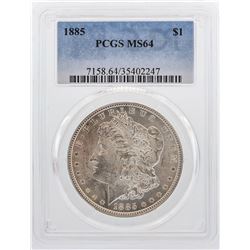 1885 $1 Morgan Silver Dollar Coin PCGS MS64