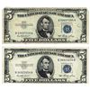 Image 3 : Lot (5) 1953 $5 Silver Certificate Notes