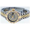 Image 4 : Rolex Ladies 2 Tone 14K Gray & Pyramid Diamond Datejust Wriswatch