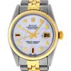 Image 1 : Rolex Mens 2 Tone 14K MOP Diamond 36MM Datejust Wristwatch