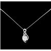 Image 1 : 0.40 ctw Diamond Pendant with Chain - 14KT White Gold