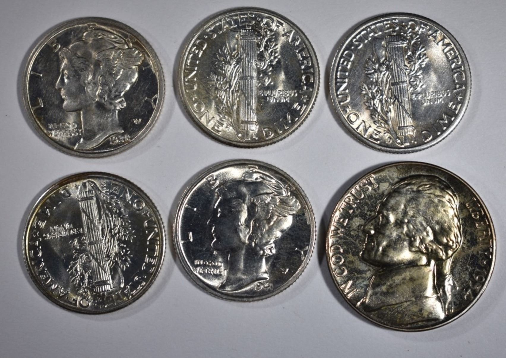 GEM BU MERCURY DIMES: