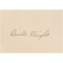 Orville Wright Signature