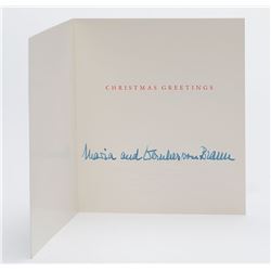 Wernher von Braun Signed Christmas Card