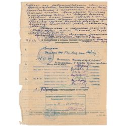 Mitrofan Nedelin Signed Document