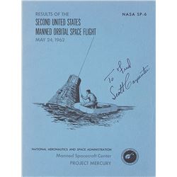 Scott Carpenter Signed Mercury Flight Report and Photograph
