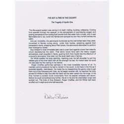 Wally Schirra Signed Souvenir Typescript
