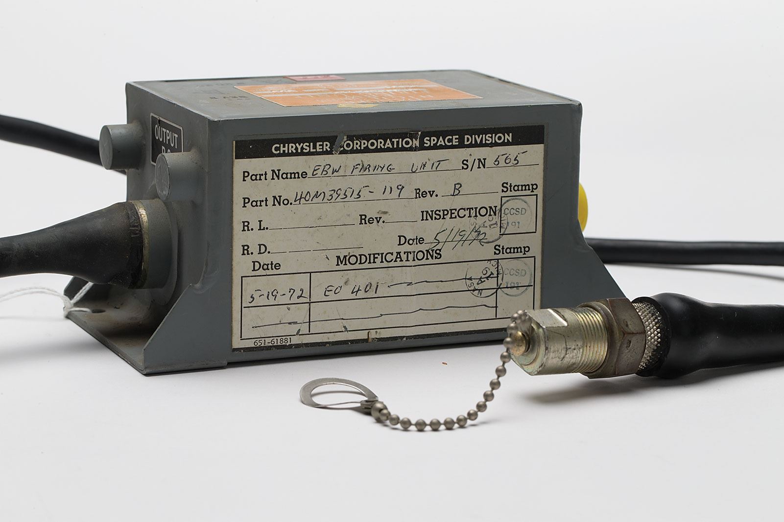 Exploding Bridge Wire Firing Unit from Apollo Saturn