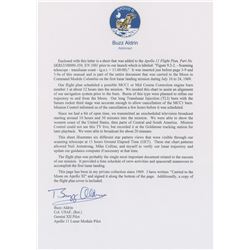 Buzz Aldrin's Apollo 11 Flown Star Chart and Flight Plan Page