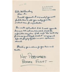 Neil Armstrong Handwritten Note
