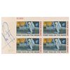 Neil Armstrong Signed Stamp Block